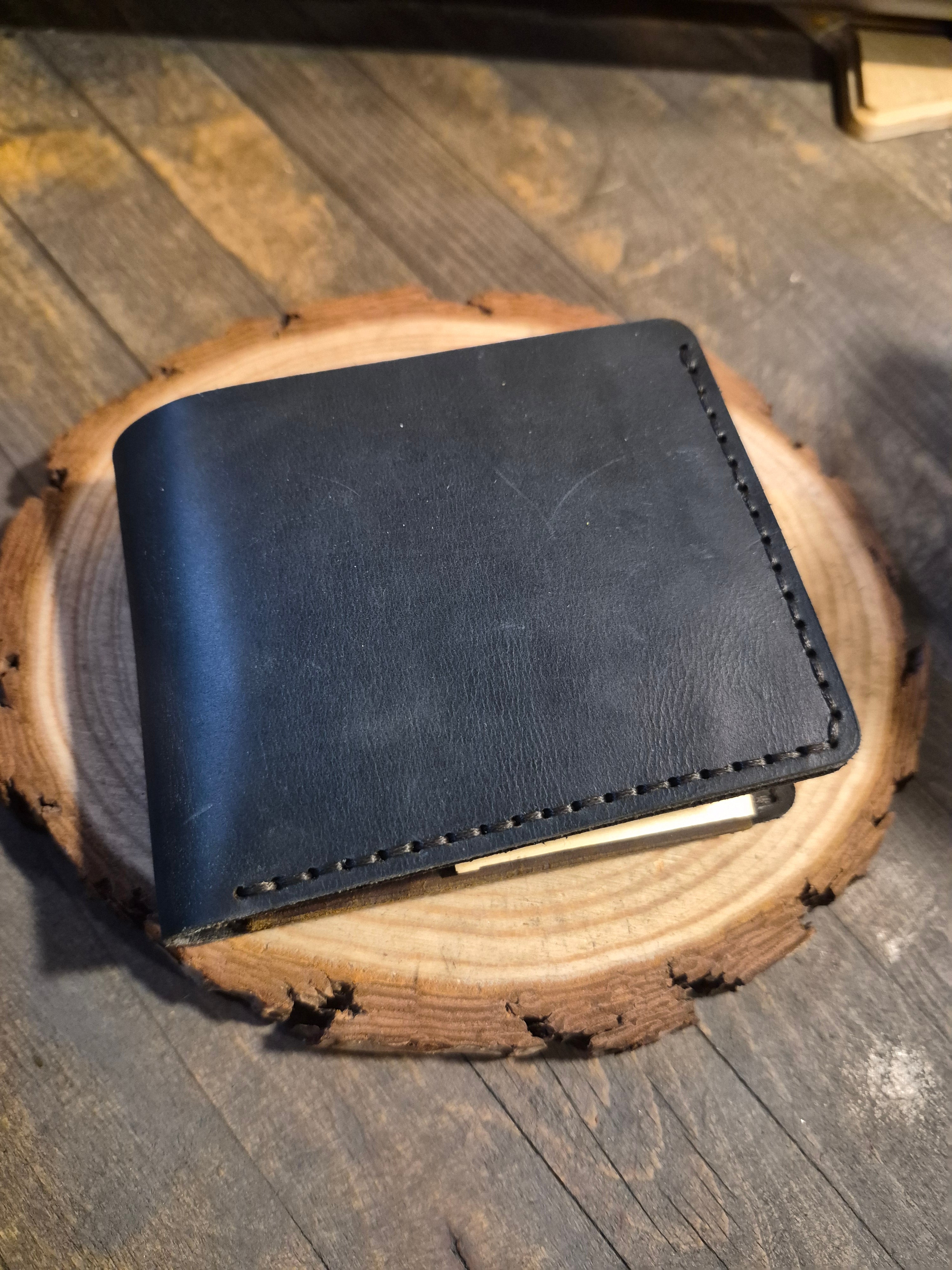 Portefeuille artisanal 2 volets avec porte-monnaie intégré