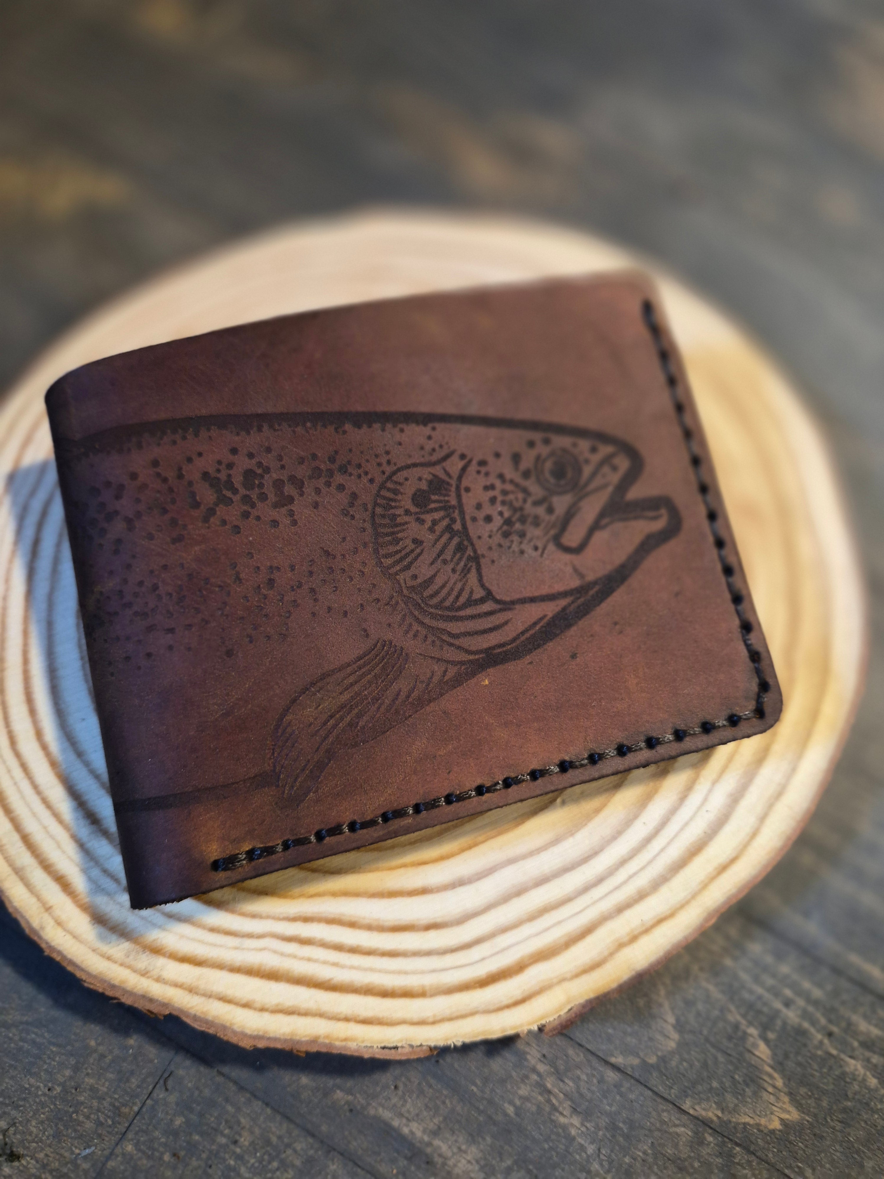 Portefeuille artisanal 2 volets avec porte-monnaie intégré